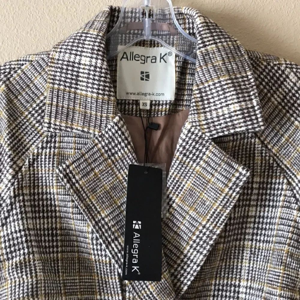 NEW Allegra K Plaid Jacket - Picture 2 of 6